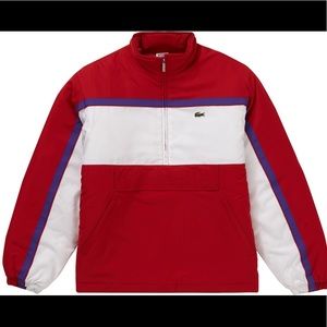 Supreme Lacoste puffy half zip pullover red (FW19)
